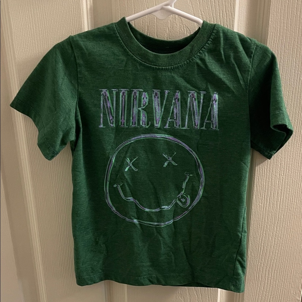 NIRVANA Kids Forest Green Smiley Tee